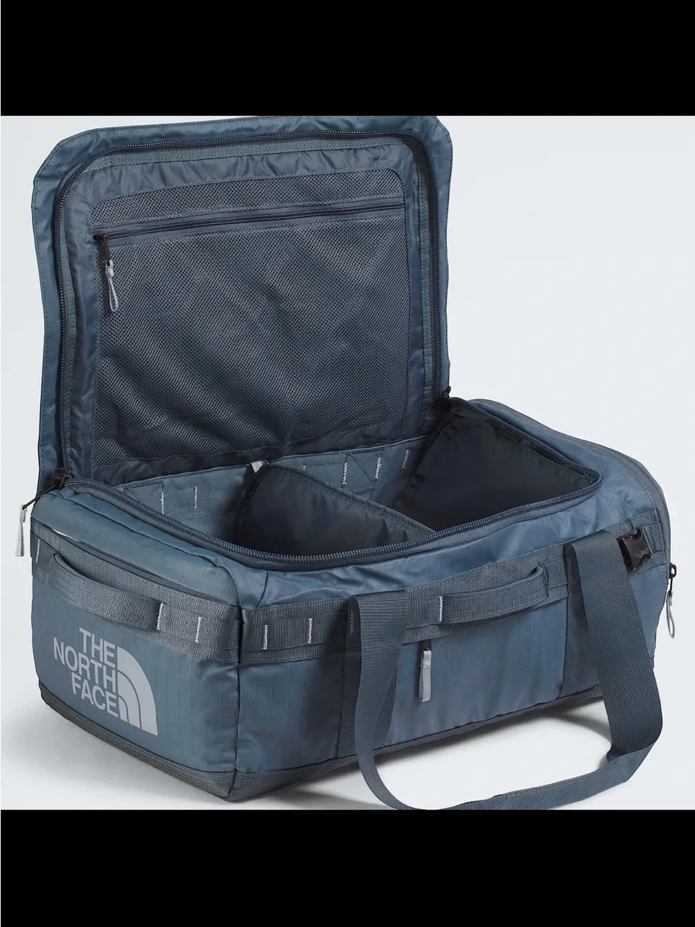 NWT The North Face Base Camp Voyager 42L Duffel Pack - Slate Gray/Blue